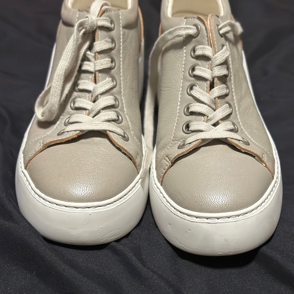 Fly London Silver Leather Platform Sneakers Shoes women’s EU 37 made in Portugal - Picture 6 of 8